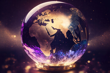 atmosphere earth globe with star energy