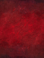 Dark Red grunge oil color painting background - 600048907