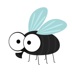 Fly cartoon vector. fly cartoon on white background. © Supakorn