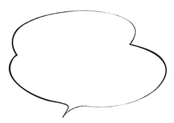 手書き鉛筆線画風の吹き出し