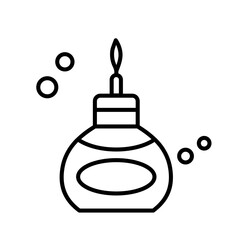 Cute candle therapy outline icon