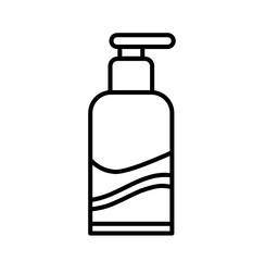 Cute cream lotion outline icon