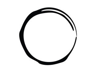 Grunge circle made of black paint.Grunge oval element made for your project.