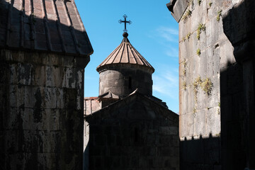 View of Surb Astvatsatsin church of Haghpat Monastery on sunny summer day. Lori Province, Armenia.