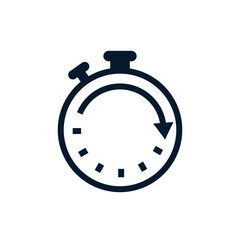 The concept of fast processing. Vector icon isolated on white background.