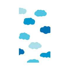 Cute Blue Cloud Doodle