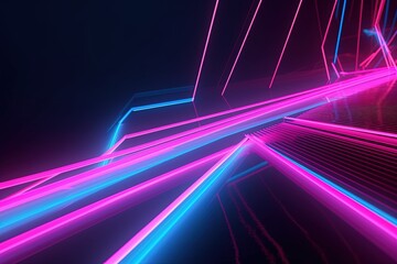 abstract futuristic background with pink blue glowing neon moving high speed wave lines and bokeh lights. Data transfer concept Fantastic wallpaper, Ai Generative