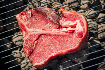 beef steak on the grill