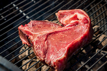 beef steak on the grill