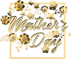 Mother's Day and Valentine's Day greeting card, 3D rendering of celebrations on special days.