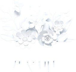 Mother's Day and Valentine's Day greeting card, 3D rendering of celebrations on special days.