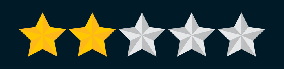 Five stars rating icon. Five stars customer product rating. Vector illustration. Premium quality. Golden stars