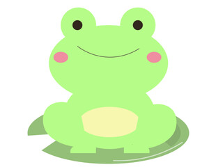 可愛いカエル 蛙 ベクターイラスト