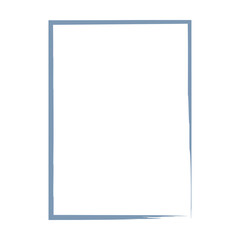 Obraz premium Grunge frame shape icon, vertical rectangle decorative vintage border doodle element for simple banner design in vector illustration