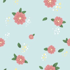 seamless pattern with background with flowers fabic