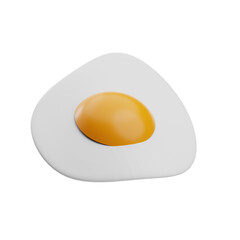 breakfast fried egg 3d illustration