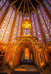 Obraz premium Stained glass windows of Saint Chapelle