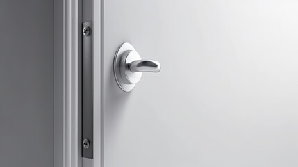 Fototapeta premium Special modern chrome door handle so that even the smallest parts radiate elegance. Generative AI Technology 