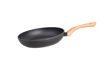 frying pan with a handle on a transparent background
