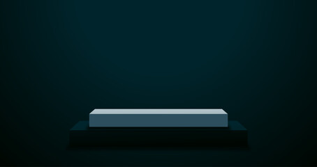 3d realistic podium. Product diplay. Abstract vector render for advirtising product display, minimal scene room.