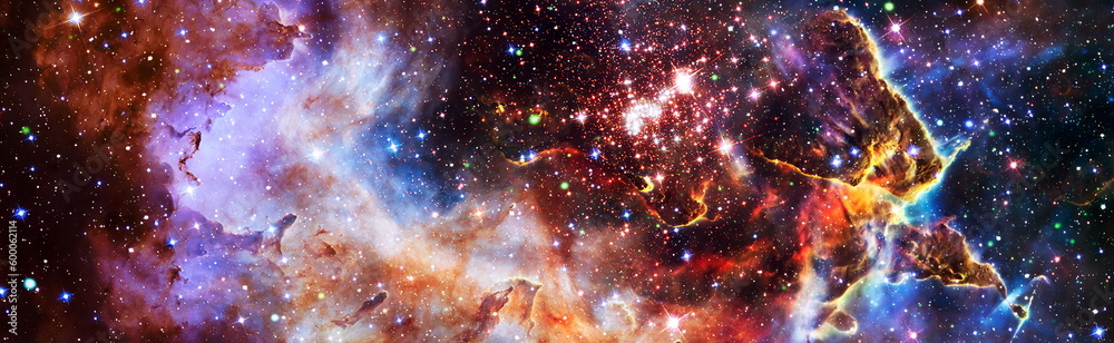 Wall mural beautiful galaxy in outer space. billions of galaxies in the universe. abstract space background. el