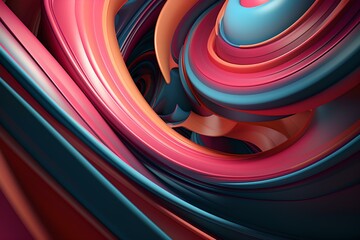 Abstract 3d render, colorful background design, modern illustration trendy AI generated wallpaper