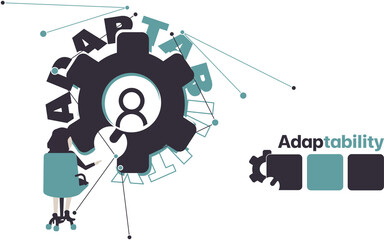 Business adaptability Infographics design template stock illustration.
Icons, Presentation, Adaptation - Concept