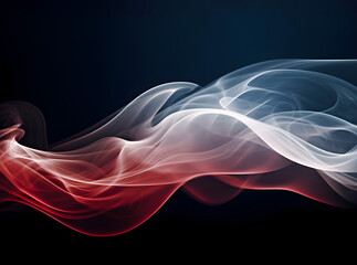 Red smoke texture background. Texture of steam. Abstract red and white smoke on black background. Generative AI