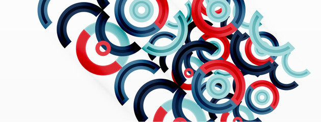 Colorful circle abstract background. Template for wallpaper, banner, presentation, background