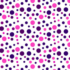 Retro gradien Dark Purple, blue, and pink Polka dot Background Pattern. Beautiful decorative design in abstract style with bubbles. Pattern can be used for ads, leaflets.