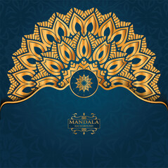Luxury mandala background with golden arabesque pattern
