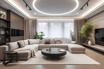 A stunning and opulent living room with high-end furnishings and decor.