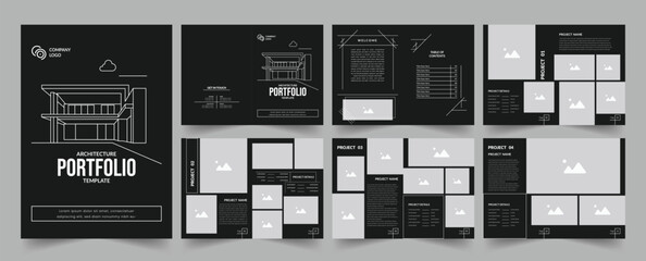Architecture portfolio and professional interior portfolio design template