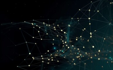 Fototapeta premium background network cyberspace ai connection digital line technology futuristic light security. Generative AI.