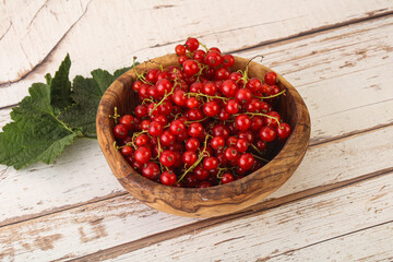 Ripe sweet organic red currant heap