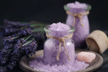spa skin care product Lavender scent salt