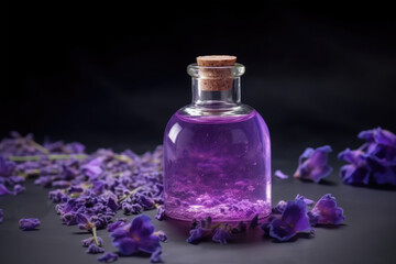 Obraz na płótnie Canvas spa skin care product Lavender flowers extract or essence