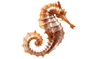 The sea horse isolated on transparent background. 3D render.