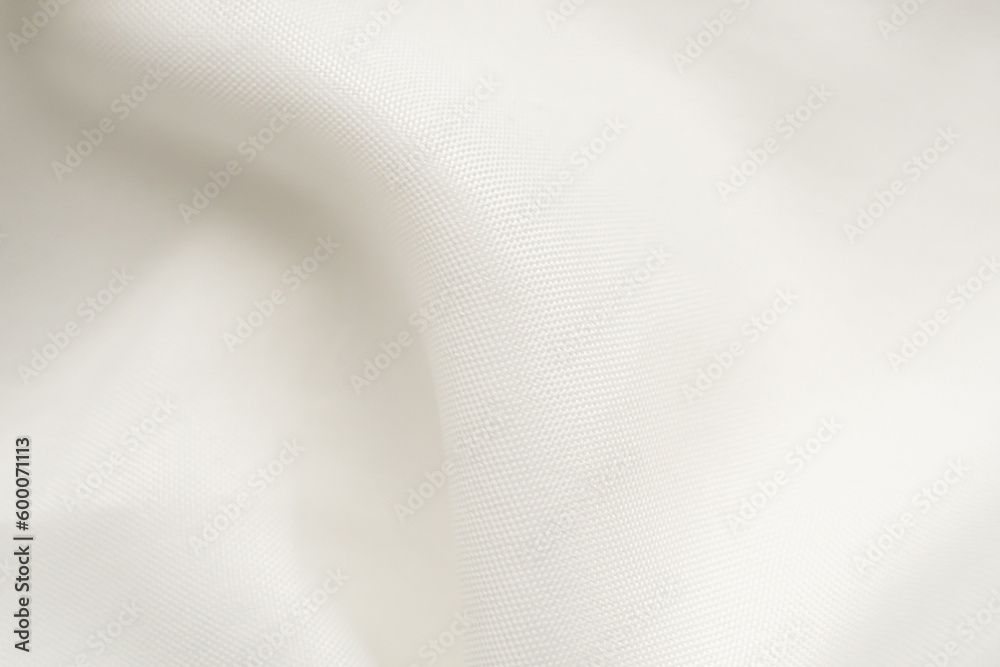 Wall mural abstract white fabric texture with soft wave background