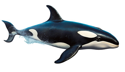 whale isolated on transparent background. 3D render.