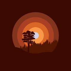 Forest illustration design