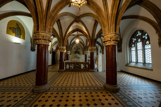 Innenansicht des neuen Rathaus in M&uuml;nchen