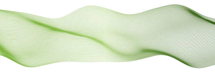 Green wave striped line background. Minimal round lines waves background. Abstract green wave lines pattern background. Vector file
