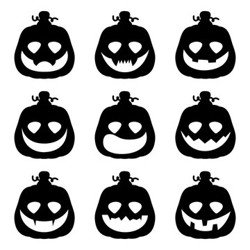 Set of Halloween on a white background for stickers, wall stickers, home decorate and more.