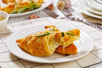savory crescent rolls with melted cheese filling
