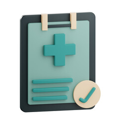 Fototapeta premium 3d render health checkup icon