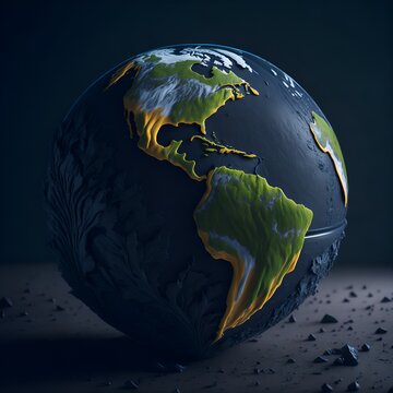 Photo of the Earth against a black background, highlighting its natural beauty and fragility