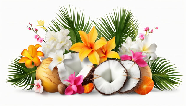 Coconut, Beach, Vacation, Travel Lifestyle, Beach fruits, Coconut tree, Coconut drink, Fruits, Banana, Mango, Pineapple, Coconut leaves, Beach and Coconut, Coconut juice