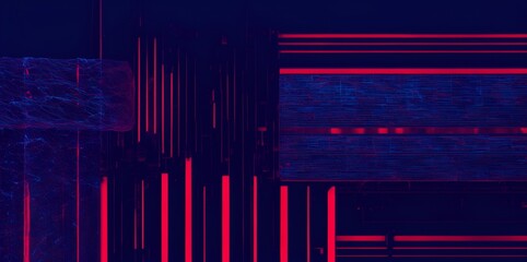Coding type background,  red and blue stripes in a dark background. A graph or data transmission type background image.