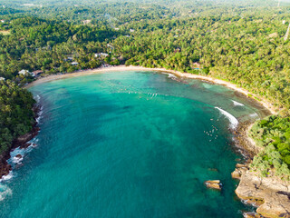 Fototapeta na wymiar Drone beach Sri lanka